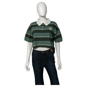 Striped Green Crop Top